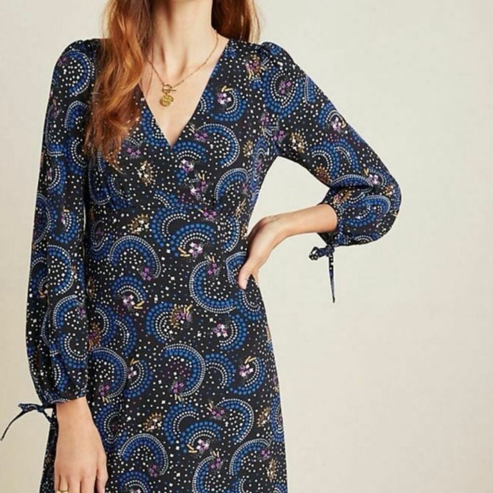 Anthropologie Maeve Gianna Celestial Tunic Dress Size 2 Whimsigoth Witchy